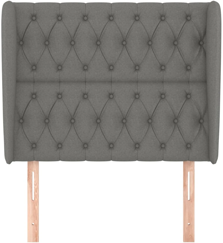 Galvūgalis su auselėmis, pilkas, 93x23x118/128cm, audinys