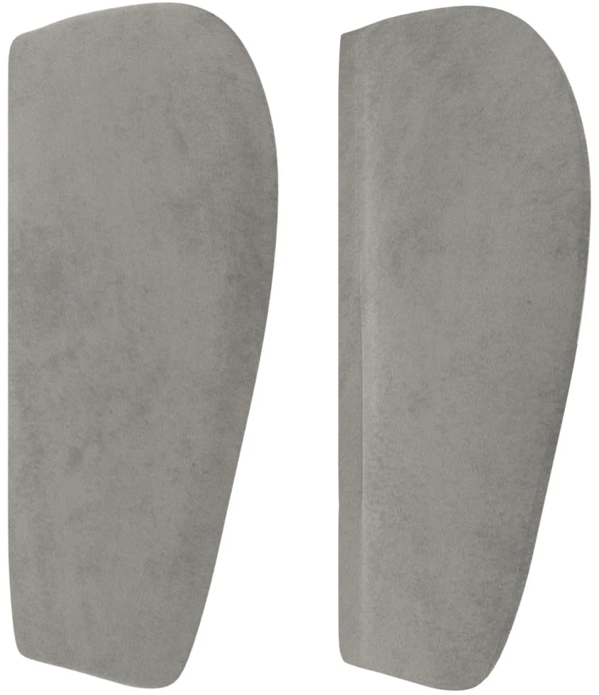 Galvūgalis su auselėmis, šviesiai pilkos,183x23x78/88cm,aksomas