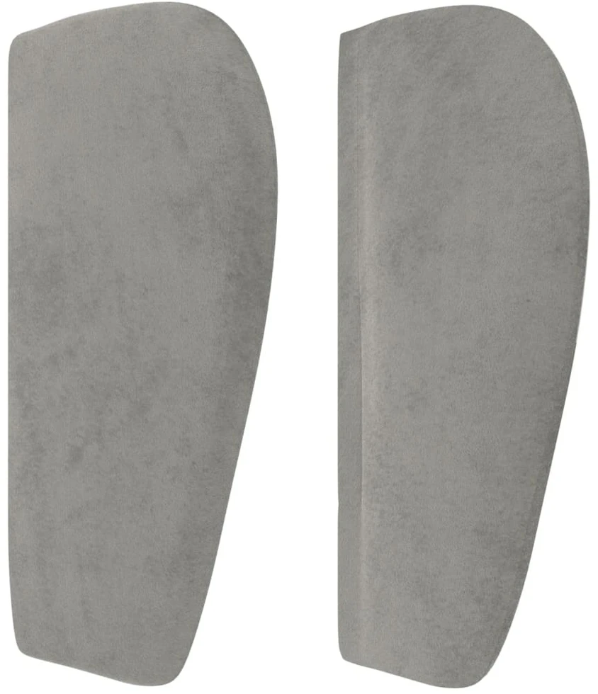 Galvūgalis su auselėmis, šviesiai pilkos,93x23x78/88cm, aksomas