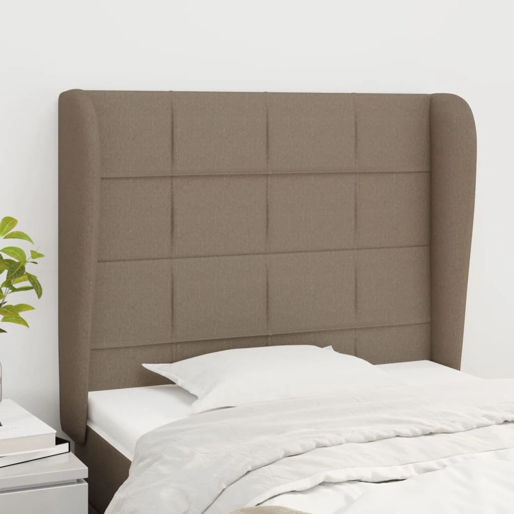 Galvūgalis su auselėmis, taupe, 103x23x118/128cm, audinys