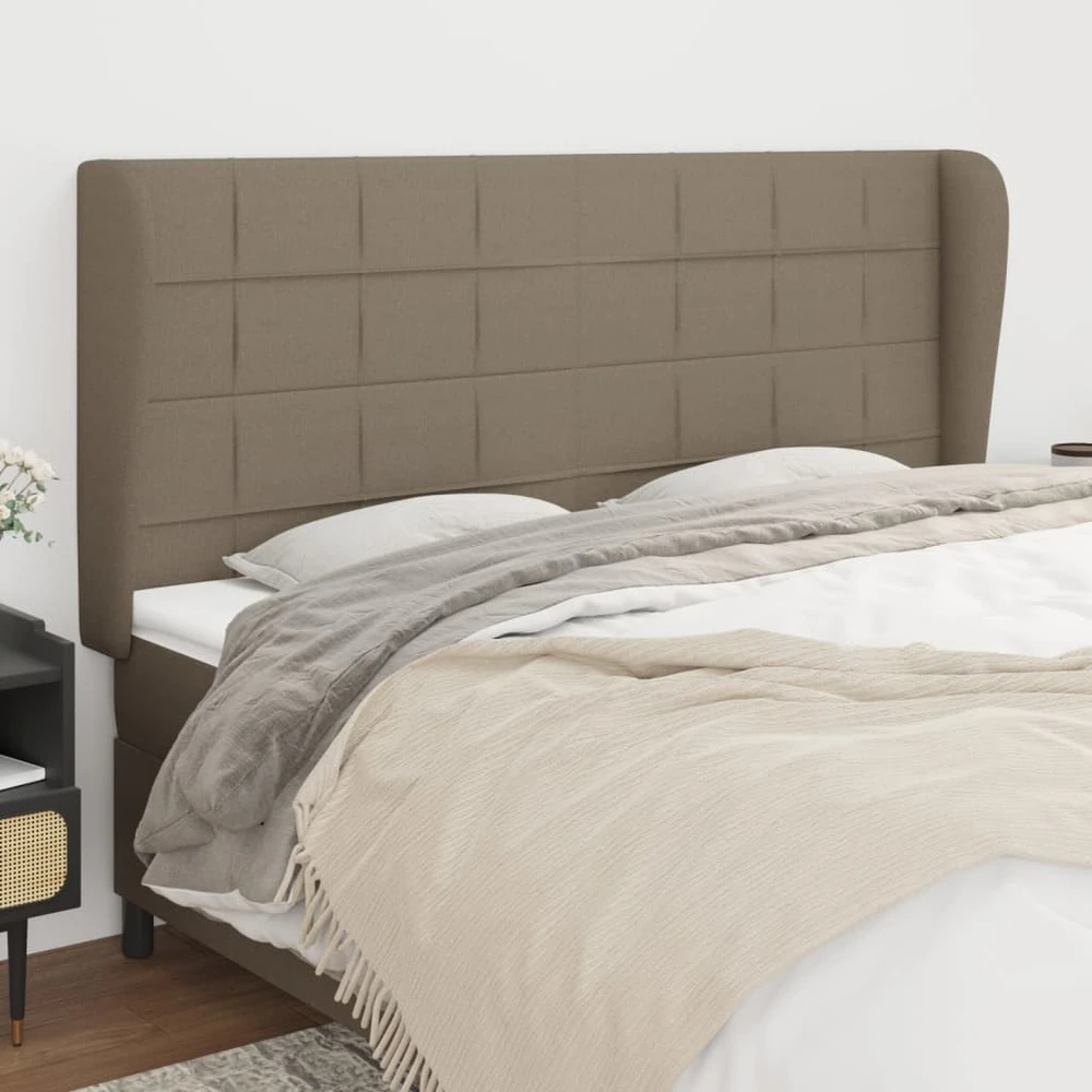 Galvūgalis su auselėmis, taupe, 163x23x118/128cm, audinys