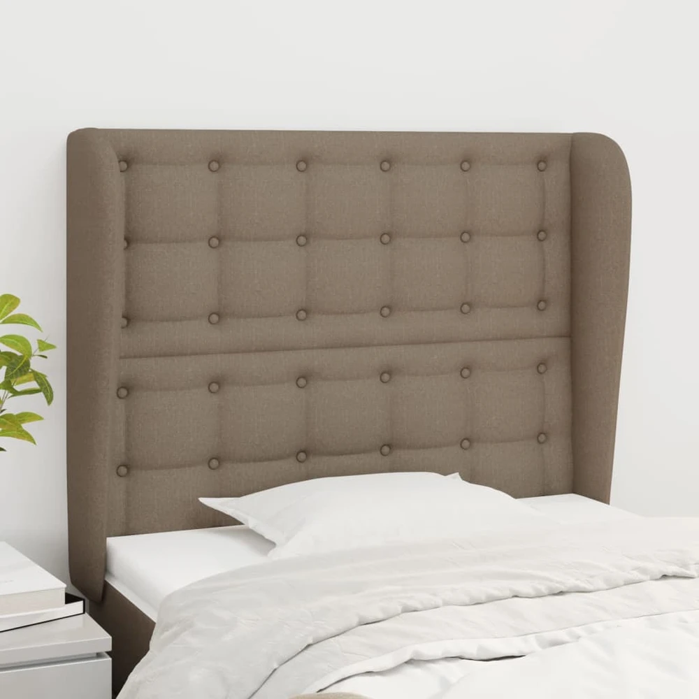 Galvūgalis su auselėmis, taupe, 83x23x118/128cm, audinys