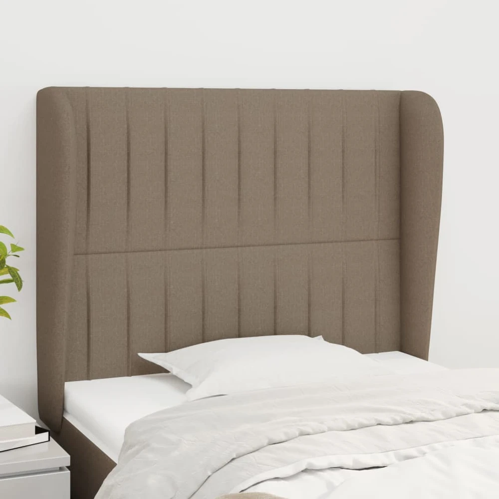 Galvūgalis su auselėmis, taupe, 93x23x118/128cm, audinys