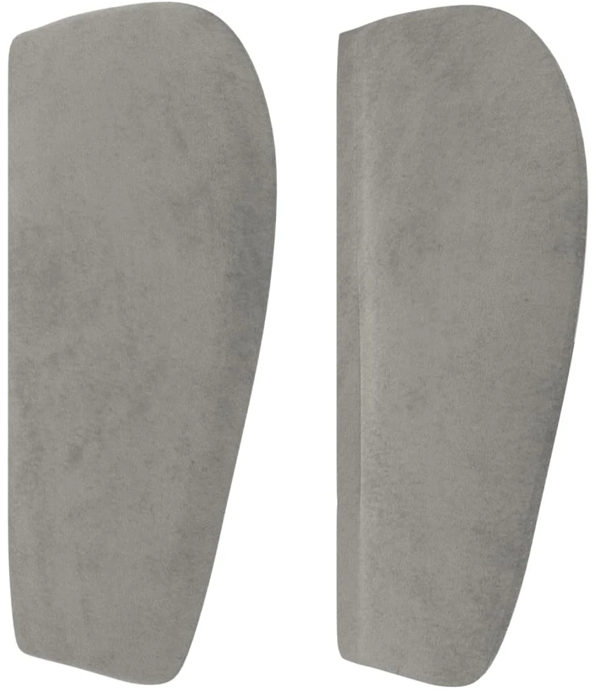 Galvūgalis su auselėmis,šviesiai pilkos,103x23x78/88cm, aksomas