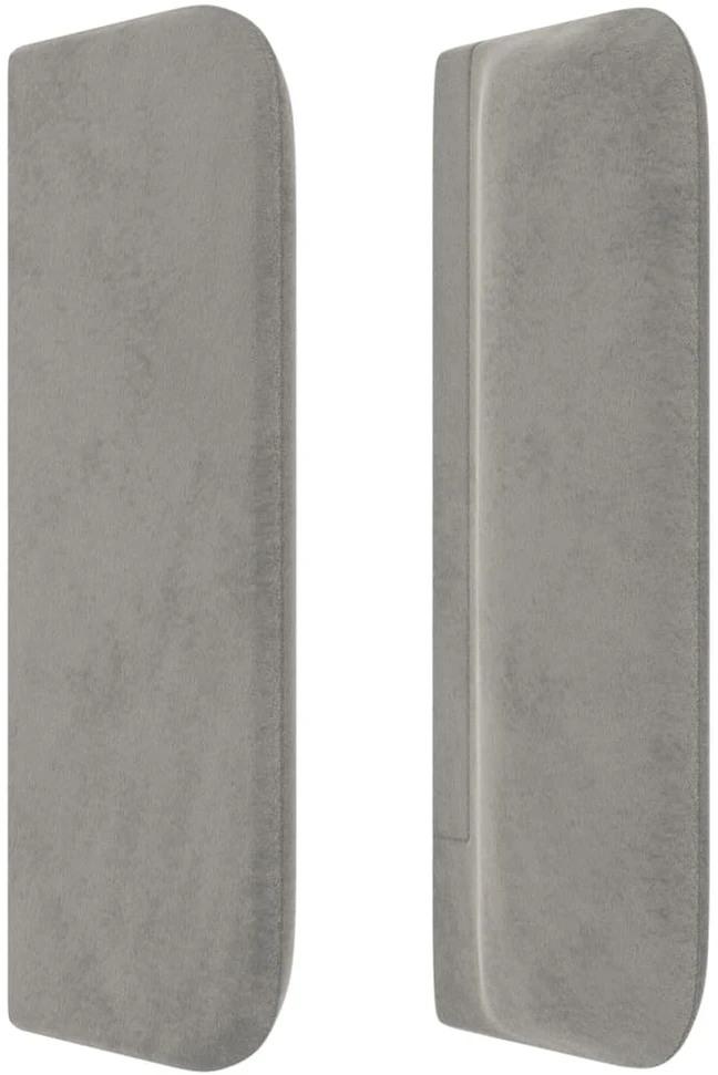 Galvūgalis su auselėmis,šviesiai pilkos,147x16x78/88cm,aksomas