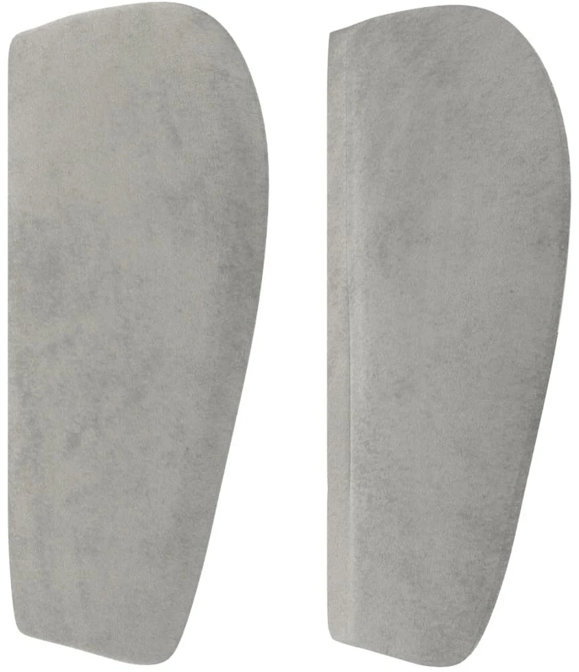Galvūgalis su auselėmis,šviesiai pilkos,147x23x78/88cm, aksomas