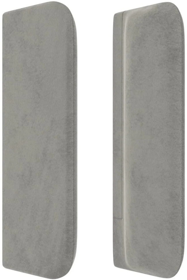 Galvūgalis su auselėmis,šviesiai pilkos,203x16x78/88cm, aksomas