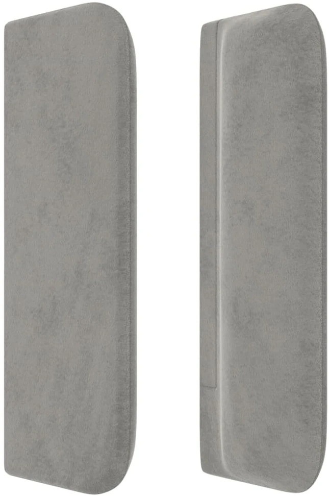 Galvūgalis su auselėmis,šviesiai pilkos,203x16x78/88cm, aksomas