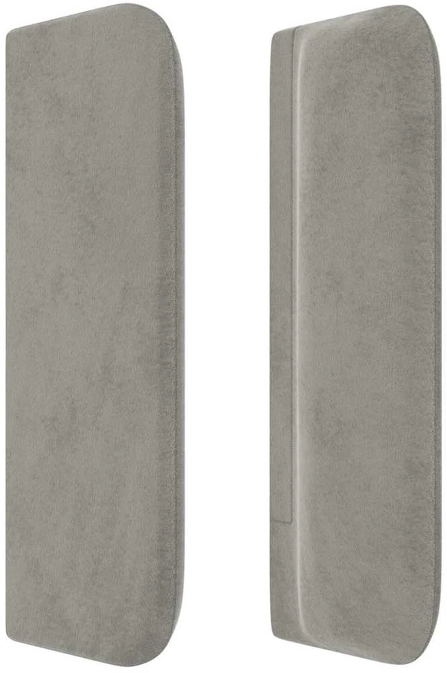 Galvūgalis su auselėmis,šviesiai pilkos,203x16x78/88cm, aksomas