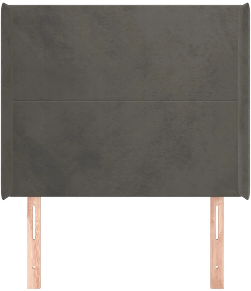 Galvūgalis su auselėmis,tamsiai pilkos,103x16x118/128cm,aksomas