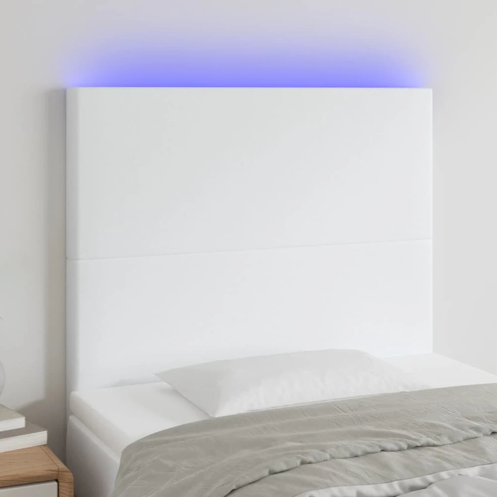 Galvūgalis su LED, baltos spalvos, 100x5x118/128 cm