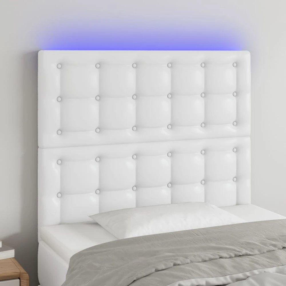 Galvūgalis su LED, baltos spalvos, 100x5x118/128 cm