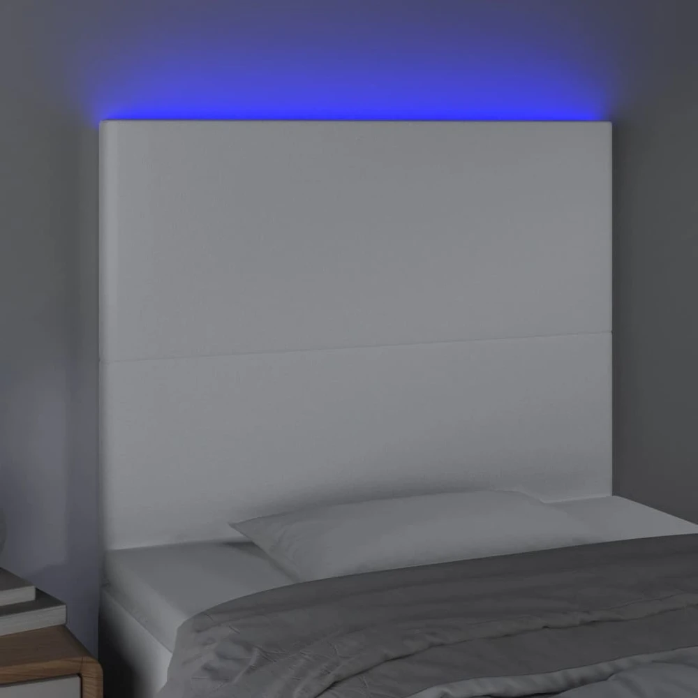 Galvūgalis su LED, baltos spalvos, 100x5x118/128 cm