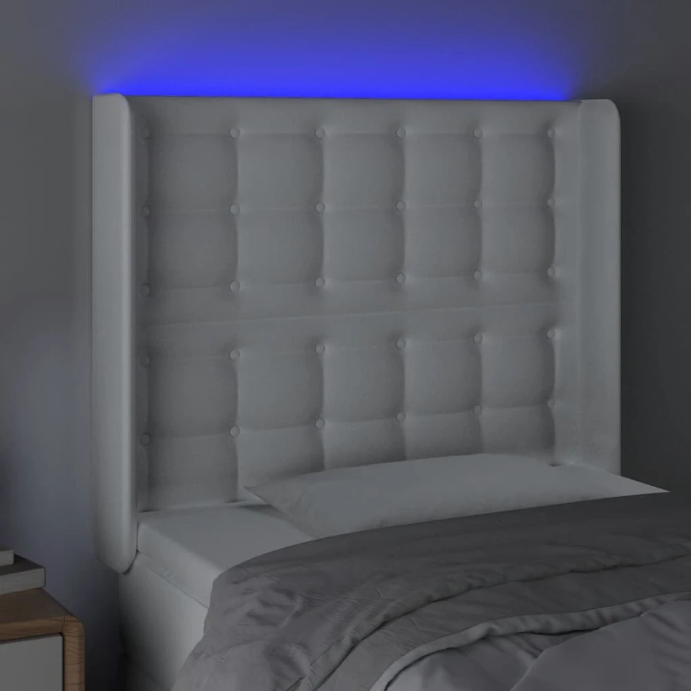 Galvūgalis su LED, baltos spalvos, 83x16x118/128 cm