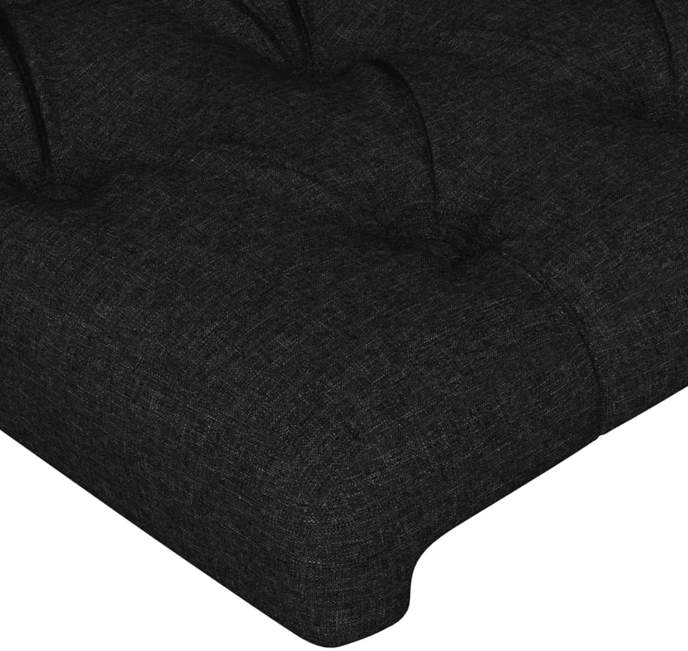 Galvūgalis su LED, juodos spalvos, 83x16x118/128cm, audinys