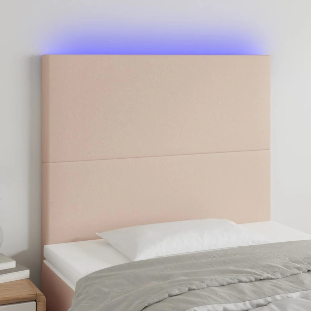 Galvūgalis su LED, kapučino spalvos, 100x5x118/128cm
