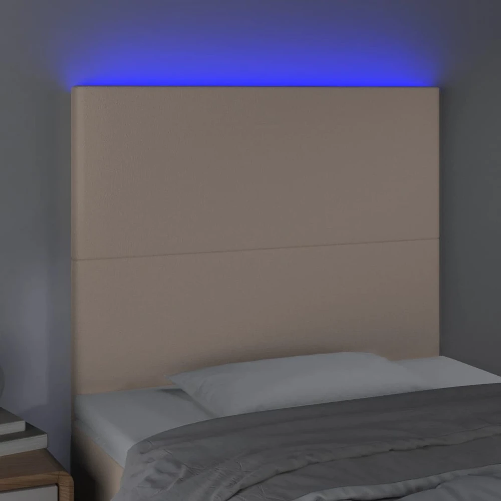 Galvūgalis su LED, kapučino spalvos, 100x5x118/128cm