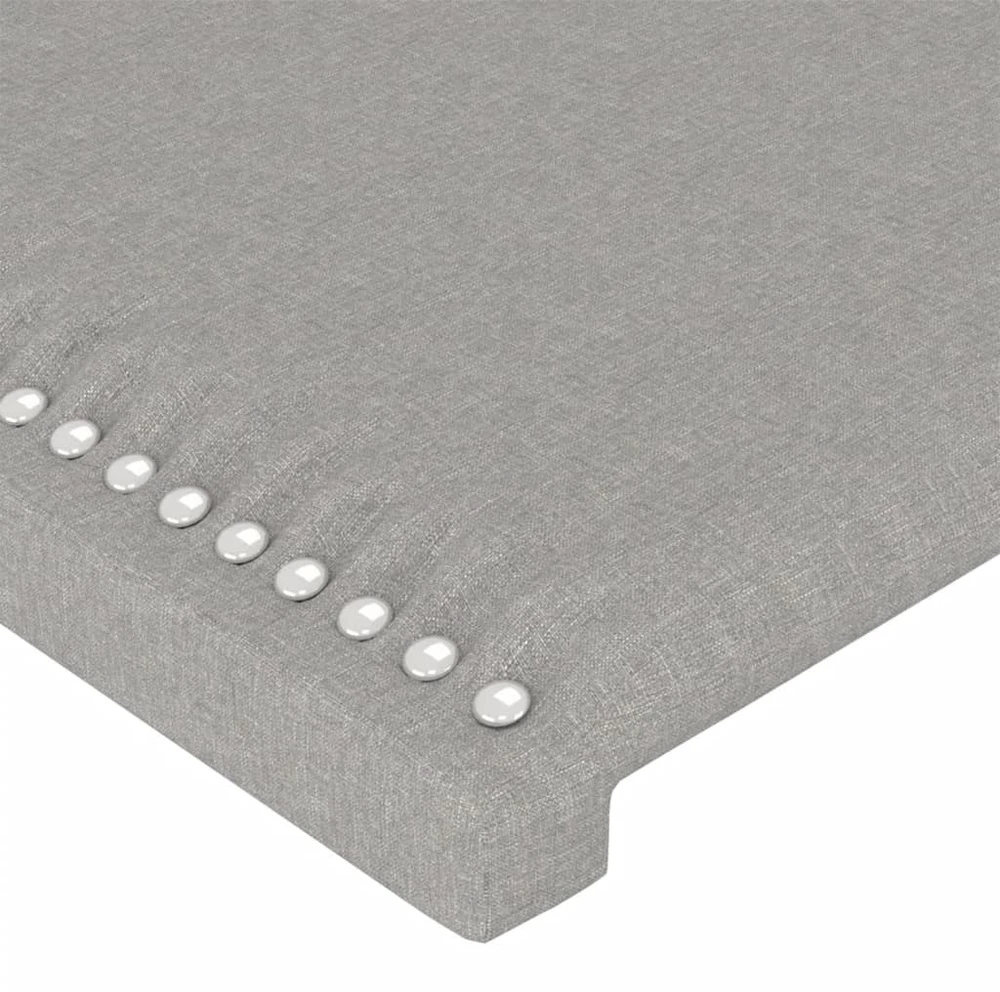 Galvūgalis su LED, šviesiai pilkas, 100x5x118/128cm, audinys