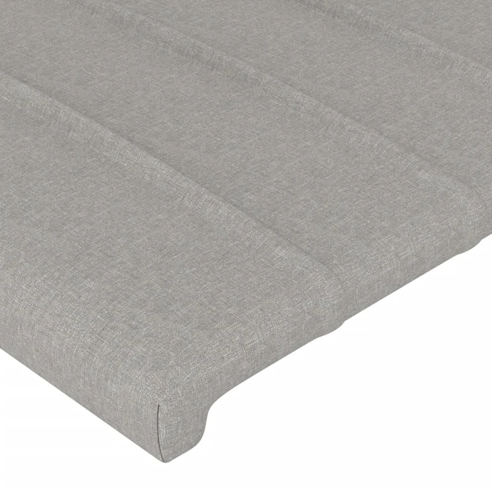 Galvūgalis su LED, šviesiai pilkas, 103x16x118/128cm, audinys