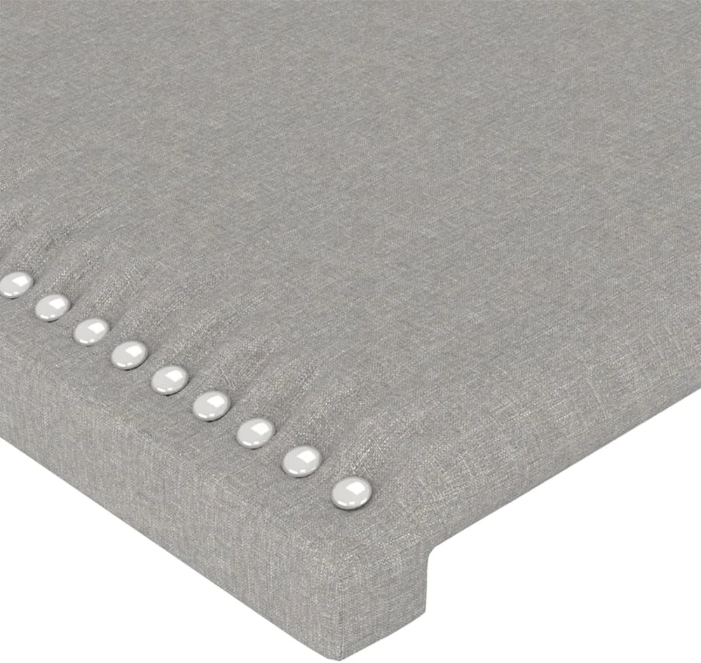 Galvūgalis su LED, šviesiai pilkas, 103x16x118/128cm, audinys