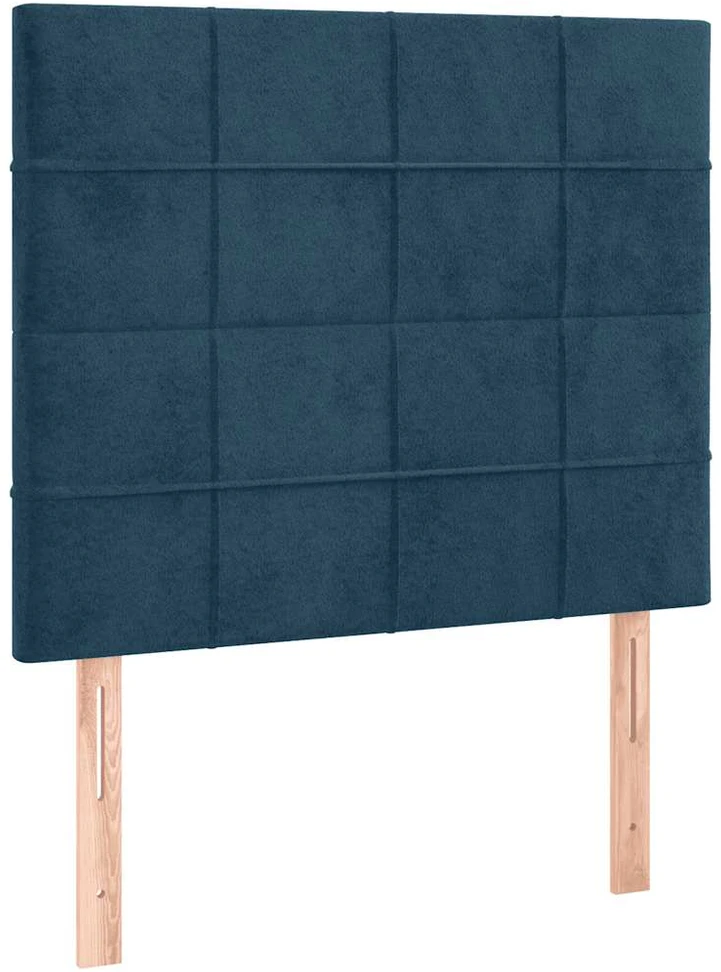 Galvūgalis su LED, tamsiai mėlynas 90x5x118/128cm, aksomas