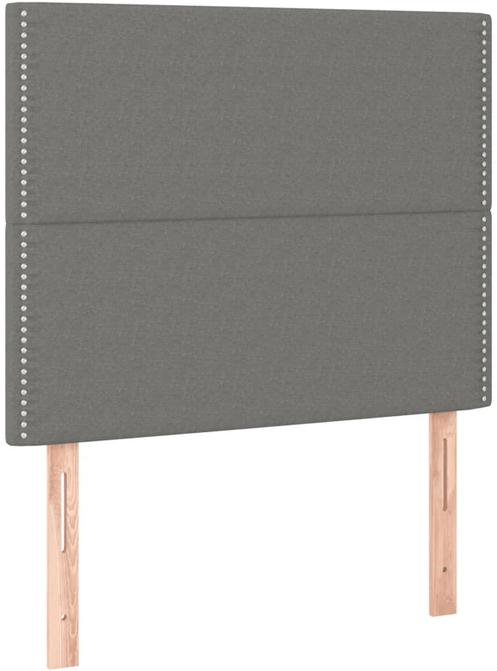 Galvūgalis su LED, tamsiai pilkas, 100x5x118/128cm, audinys