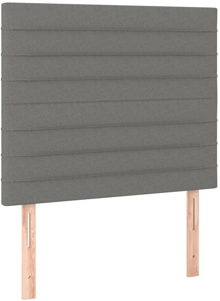 Galvūgalis su LED, tamsiai pilkas, 100x5x118/128cm, audinys
