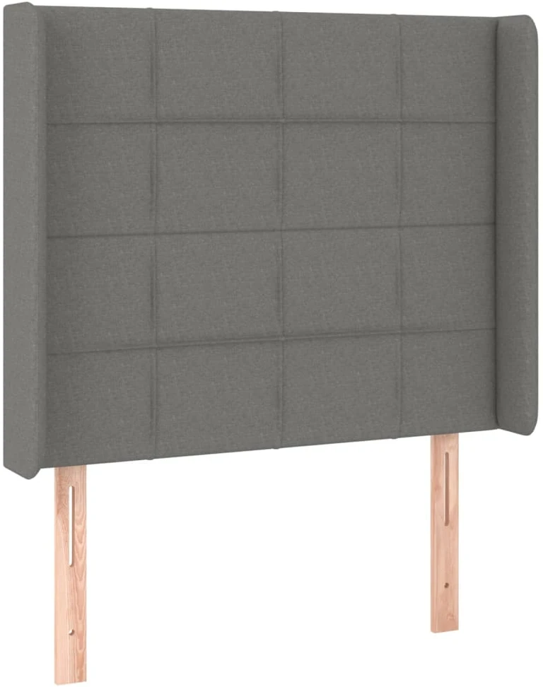 Galvūgalis su LED, tamsiai pilkas, 103x16x118/128cm, audinys