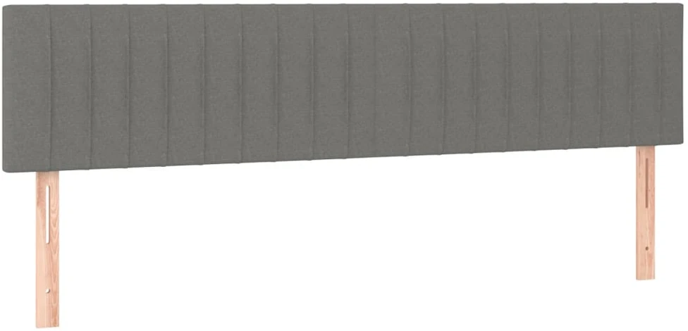 Galvūgalis su LED, tamsiai pilkas, 180x5x78/88cm, audinys
