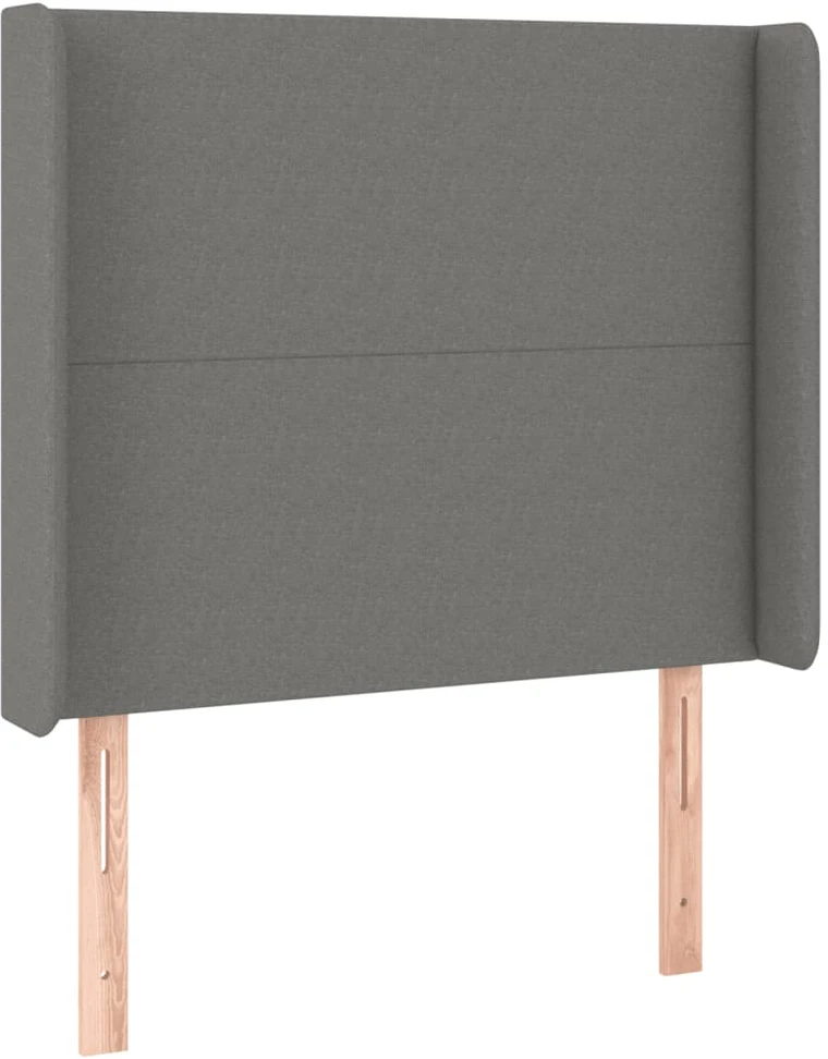 Galvūgalis su LED, tamsiai pilkas, 83x16x118/128cm, audinys