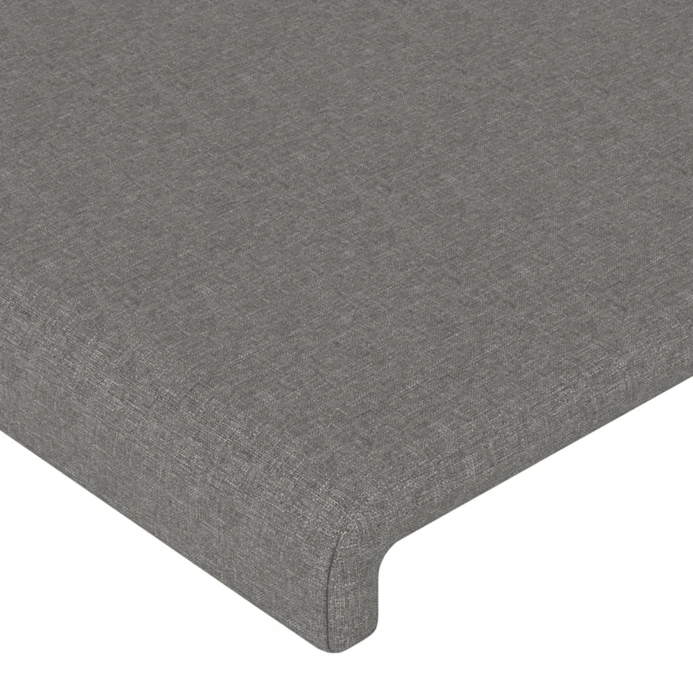 Galvūgalis su LED, tamsiai pilkas, 83x16x118/128cm, audinys