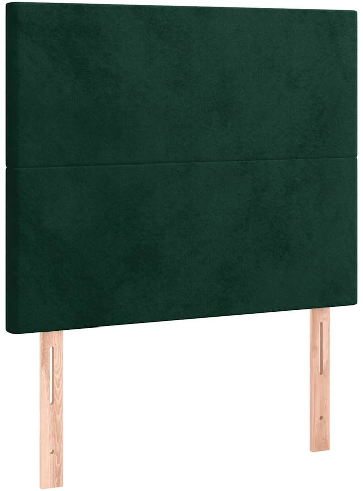 Galvūgalis su LED, tamsiai žalias, 100x5x118/128cm, aksomas