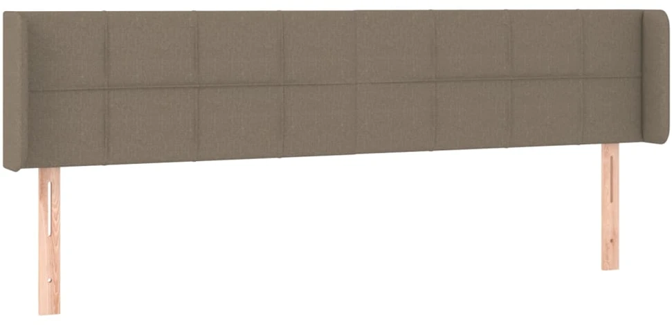 Galvūgalis su LED, taupe spalvos, 163x16x78/88cm, audinys