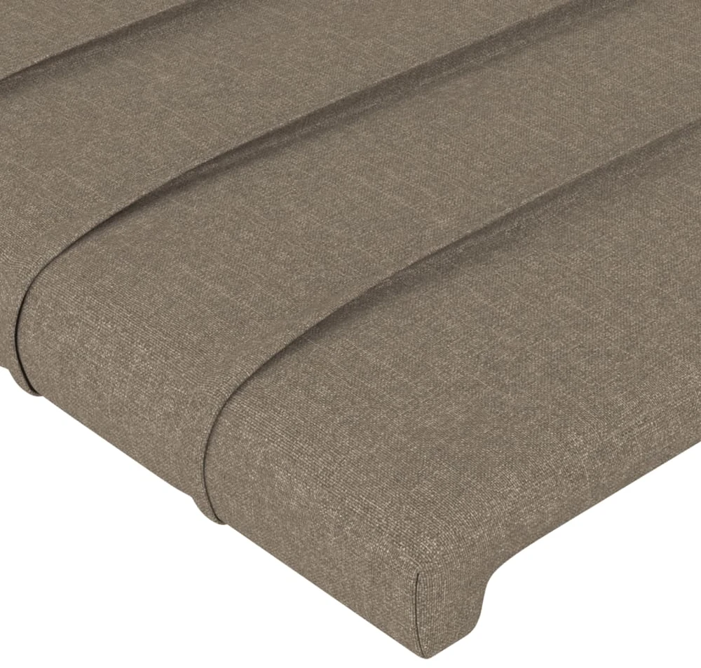 Galvūgalis su LED, taupe spalvos, 203x16x78/88cm, audinys