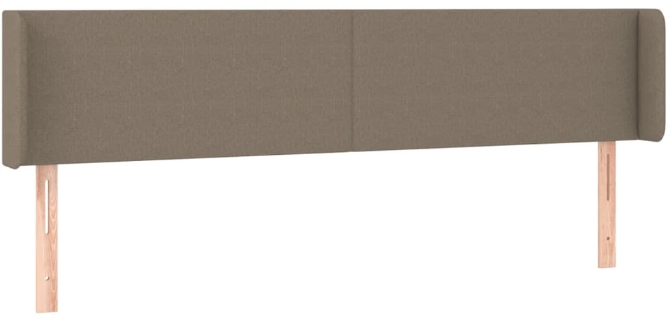 Galvūgalis su LED, taupe spalvos, 203x16x78/88cm, audinys