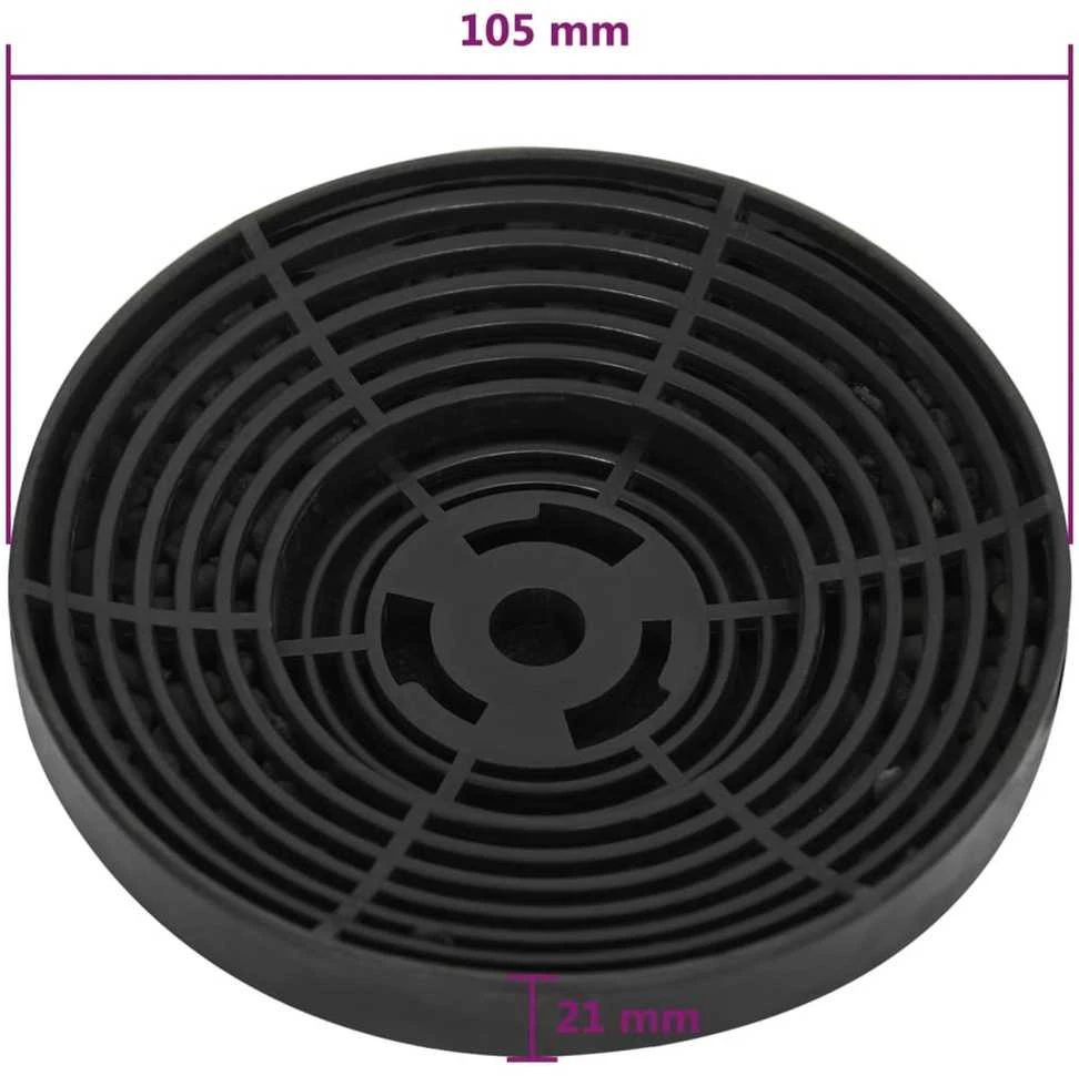 Medžio anglies filtrai gartraukiui, 2vnt., 105x21mm