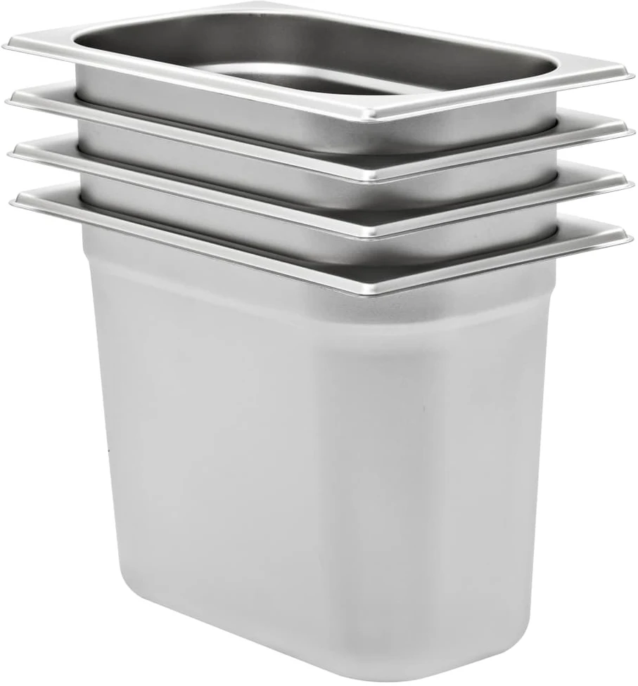 Gastronorm indai, 4 vnt., nerūdijantis plienas