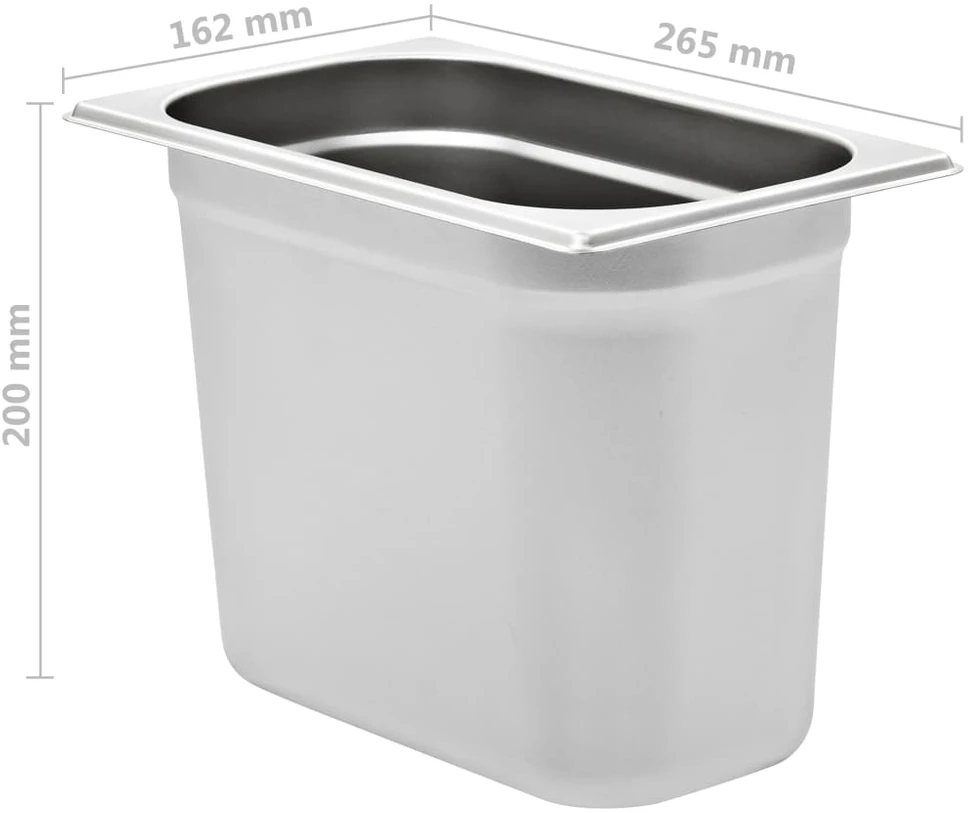 Gastronorm indai, 4 vnt., nerūdijantis plienas
