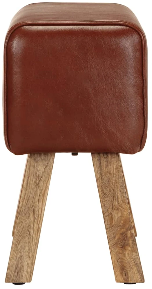 Gimnastikos arklys, rudas, 58cm, tikra oda ir mango masyvas