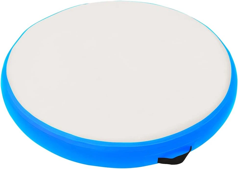 Gimnastikos kilimėlis su pompa, mėlynas, 100x100x20cm, PVC