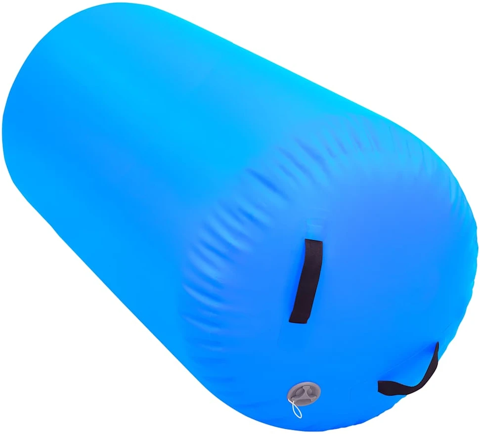 Gimnastikos ritinys su pompa, mėlynas, 120x90cm, PVC