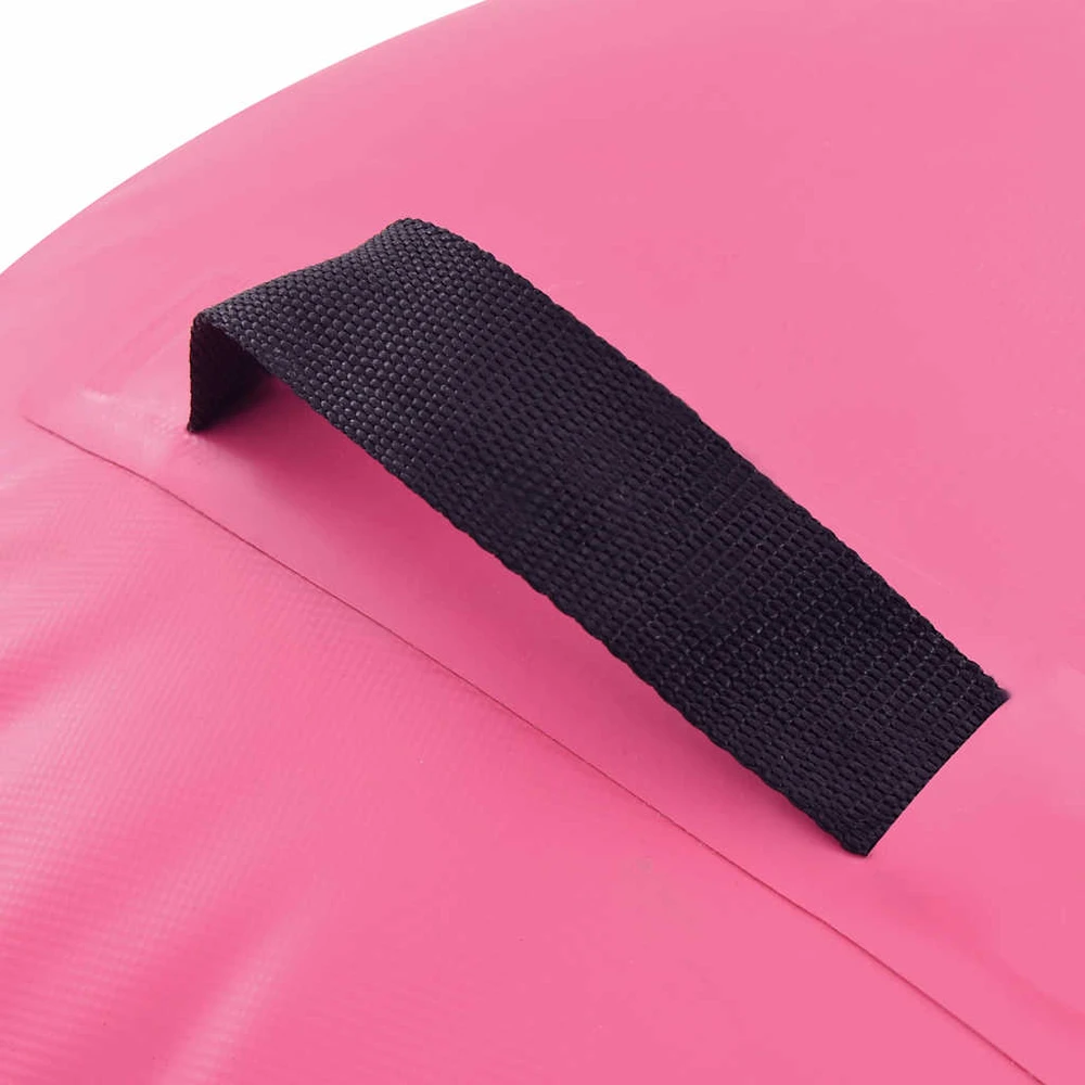 Gimnastikos ritinys su pompa, rožinis, 100x60cm, PVC