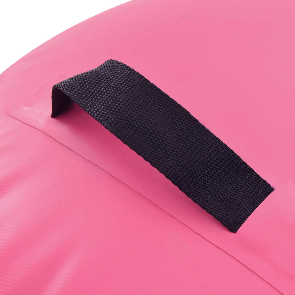 Gimnastikos ritinys su pompa, rožinis, 120x90cm, PVC