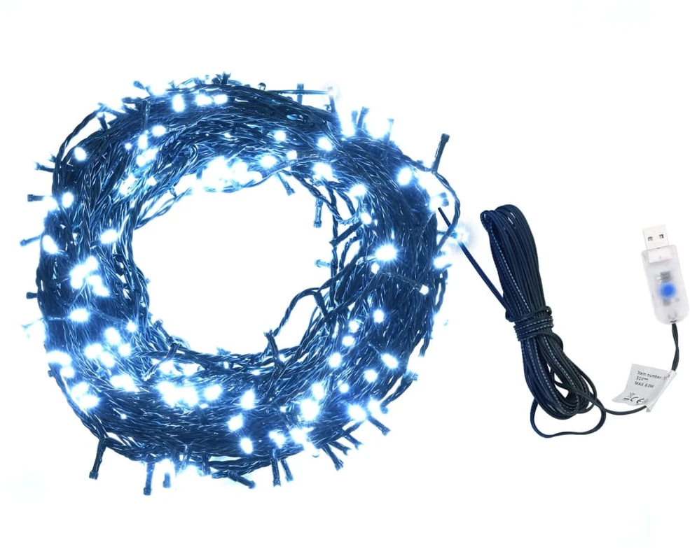 Girlianda, 400 šaltų baltų LED lempučių, 40m, vidaus/lauko