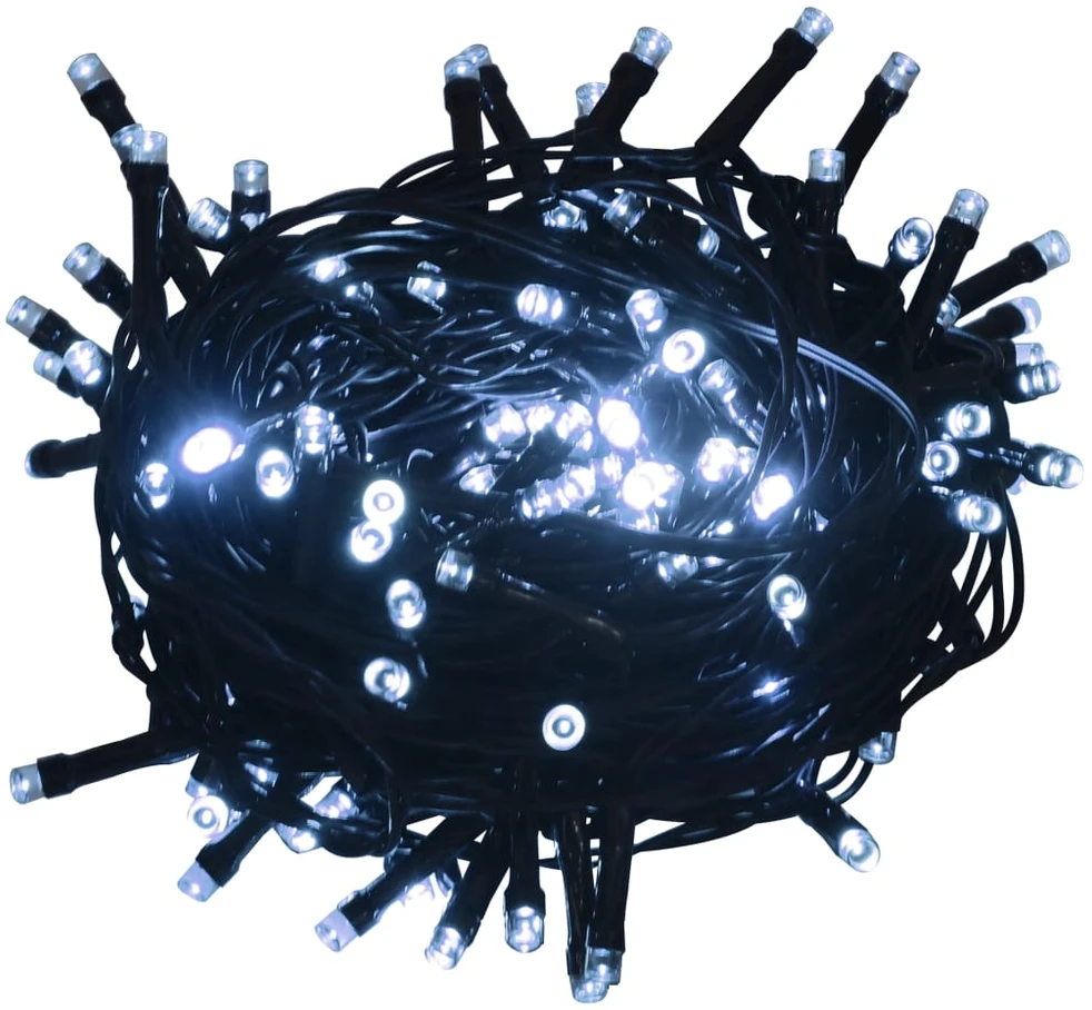 Girlianda, 600 LED, vid./lauk., IP44, 60m, šalta balta sp.