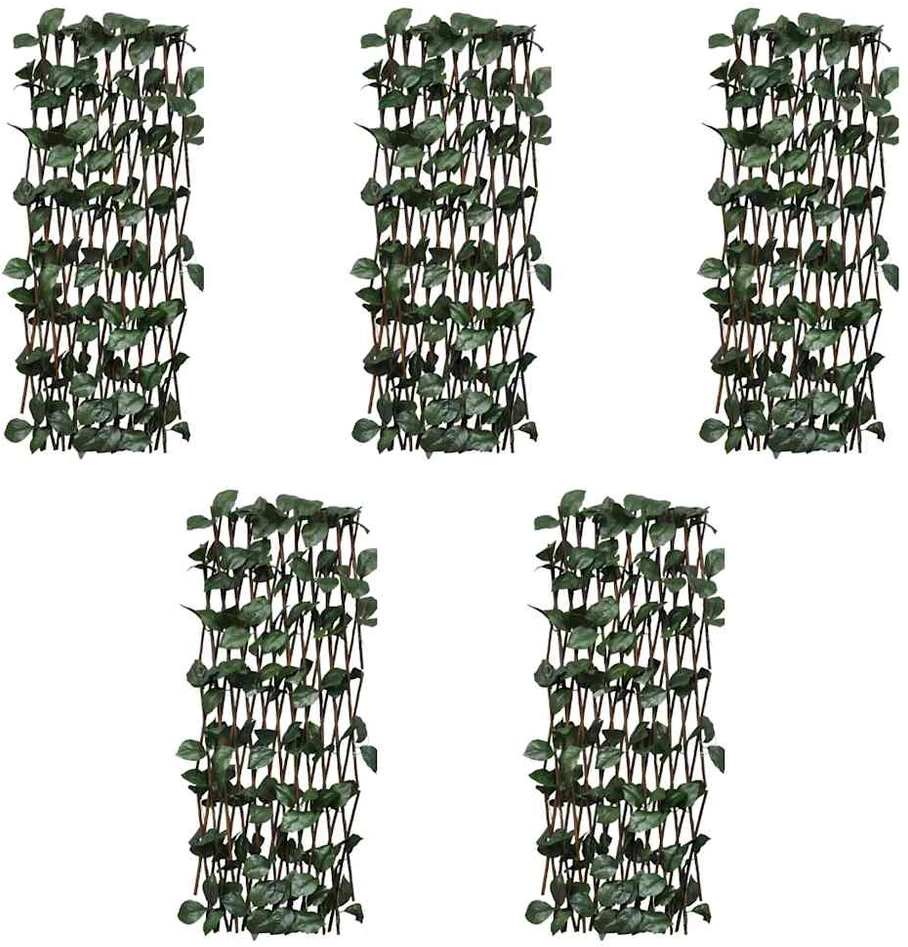 Gluosnio treliažo tvora, 5vnt., su dirbt. lapais, 180x90cm