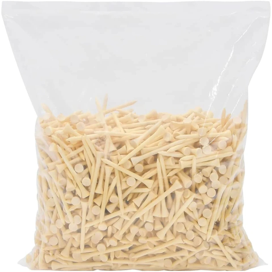 Golfo kamuoliukų laikikliai, 1000vnt., 83mm, bambukas