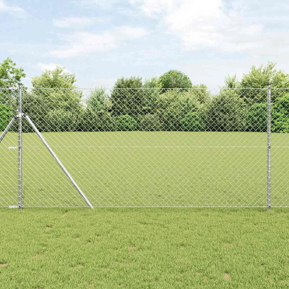 Grandinės ryšio tvora 10 x 1 m Galvanizuotas plienas Sidabrinė