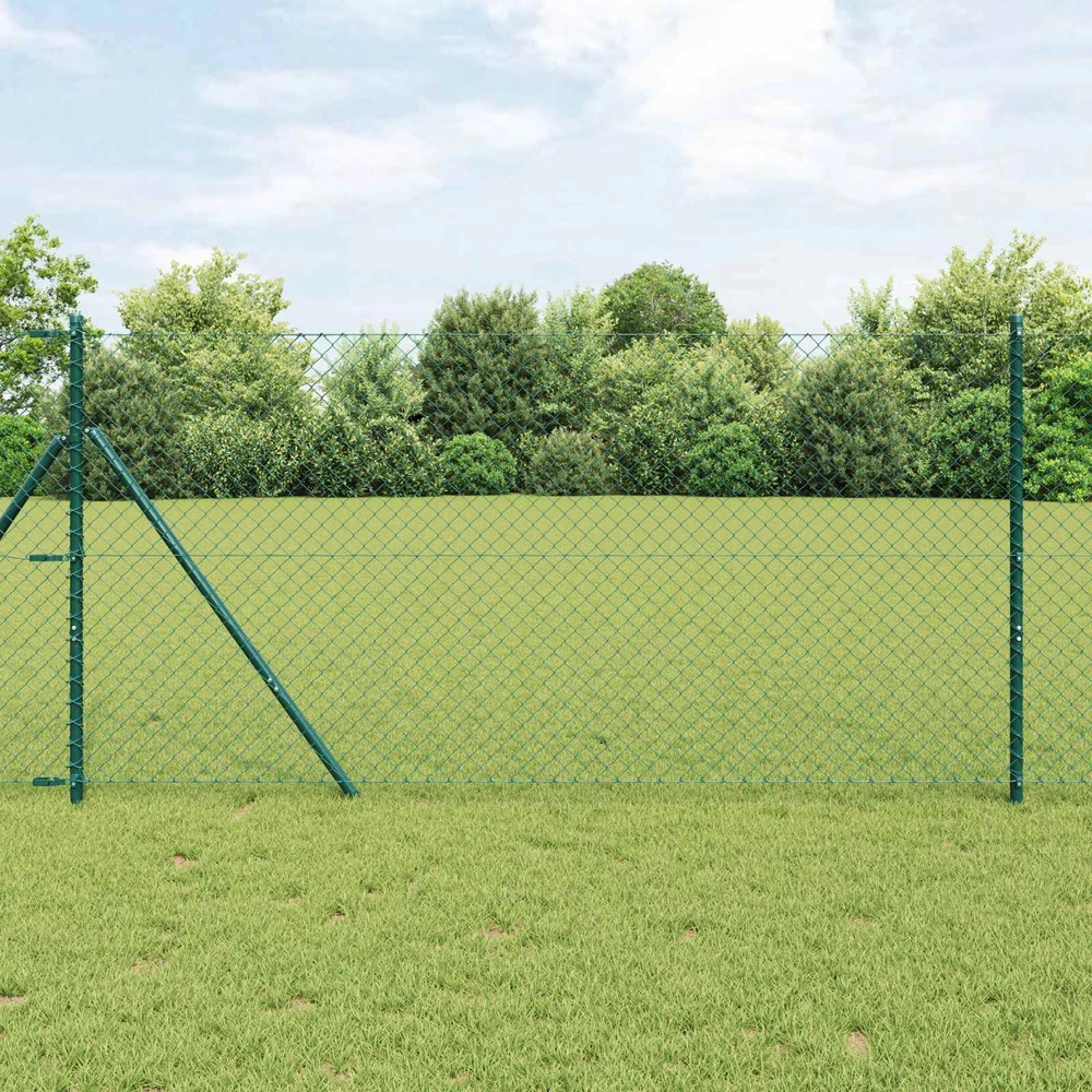 Grandinės ryšio tvora 10 x 1,4 m Plienas Žalia