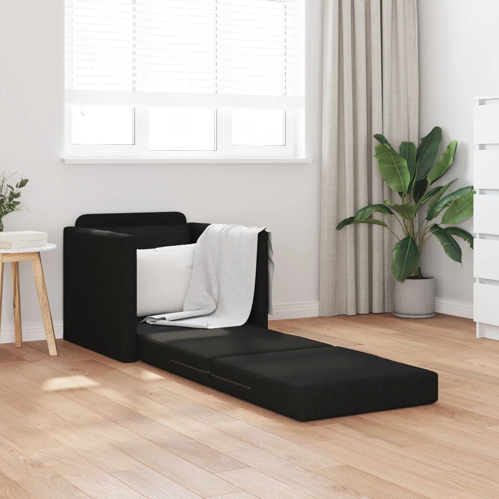 Sofa lova Juoda 74 x 77 x 81 cm audinys